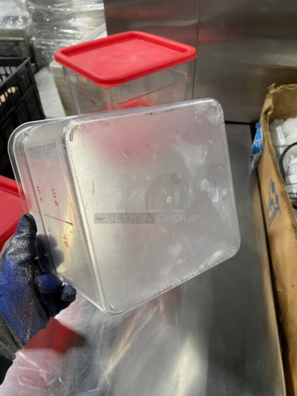 Cambro 6Qt Polypropylene Square Food Storage Containers! 4x Your Bid! - Image 5 of 9