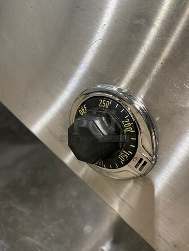 WIN Commercial Heated Food/ Soup Serving Steam Table Station! With Round Pan Adapter! With Storage Space Underneath! All Stainless Steel! On Casters! Model: WBHT100 SN: N0JA72125 208V 60HZ 1 Phase - Image 9 of 11