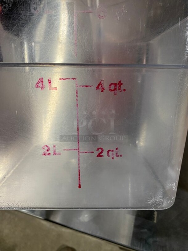 Cambro 6Qt Polypropylene Square Food Storage Containers! 4x Your Bid! - Image 7 of 9