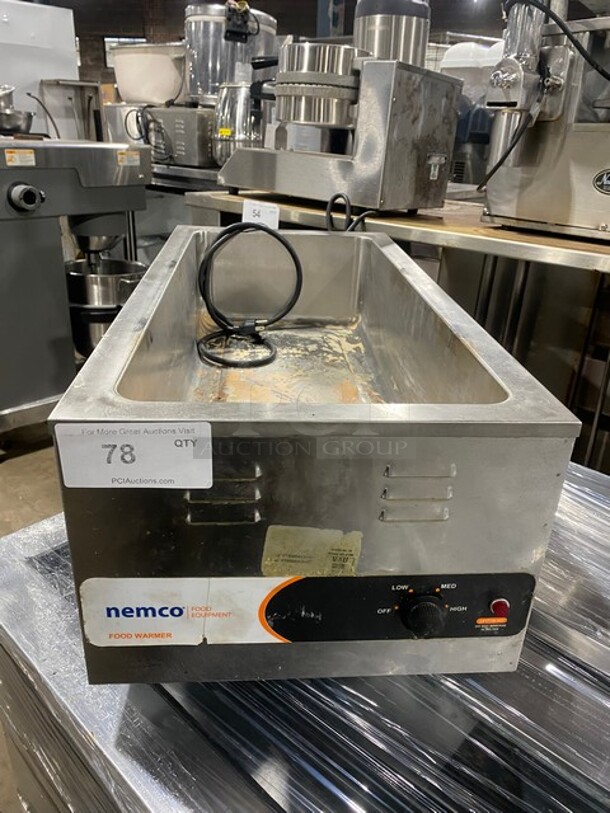 Nemco Stainless Steel Commercial Countertop Food Warmer! MODEL 6055A SN:L190104 120V 1PH 