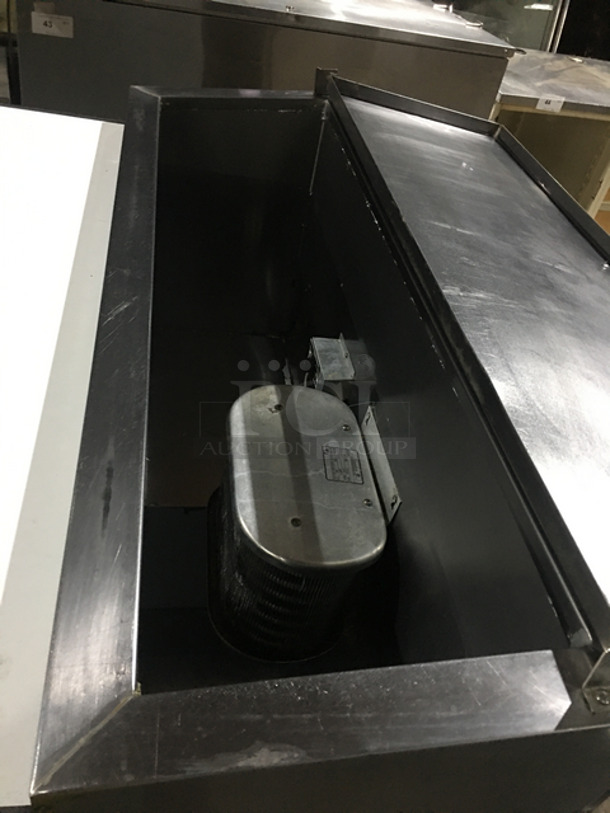 NICE! Leader Commercial Refrigerated Prep Table! With 2 Door Storage Area Underneath! All Stainless Steel! On Legs! - Image 7 of 9
