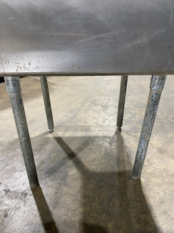 L & J Commercial Single Bay Drop In Sink! With Back Splash! Solid Stainless Steel! On Legs! - Image 6 of 7