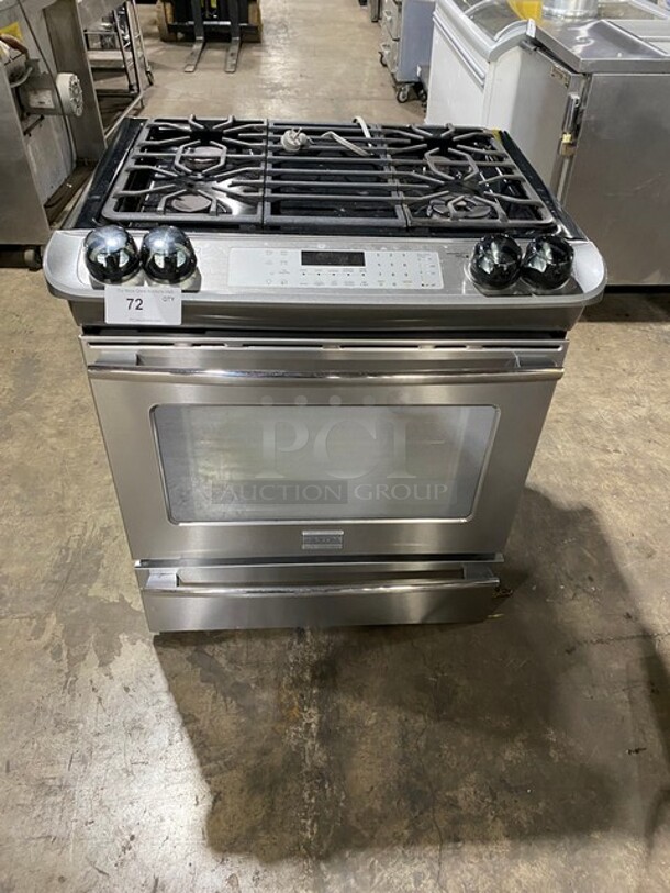 Frigidaire 4 Burner Stove! With Oven Underneath! Metal Oven Racks! All Stainless Steel!