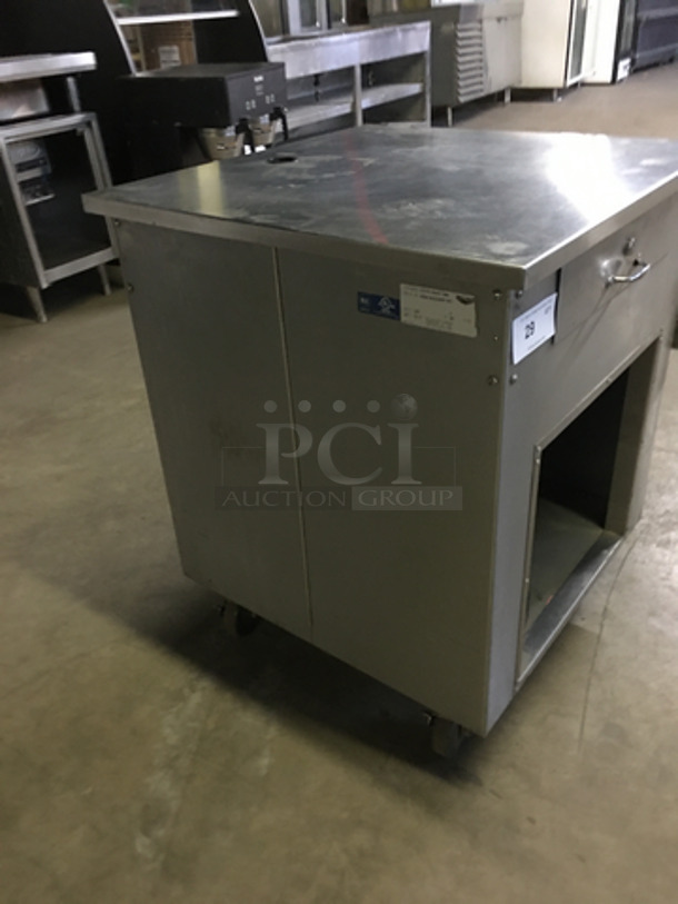Vollrath Commercial Portable Cashier Station! With Tray Return! All Stainless Steel! On Casters! Model: 3701500001NNA SN: W25400223455001 120V 60HZ 1 Phase - Image 3 of 8
