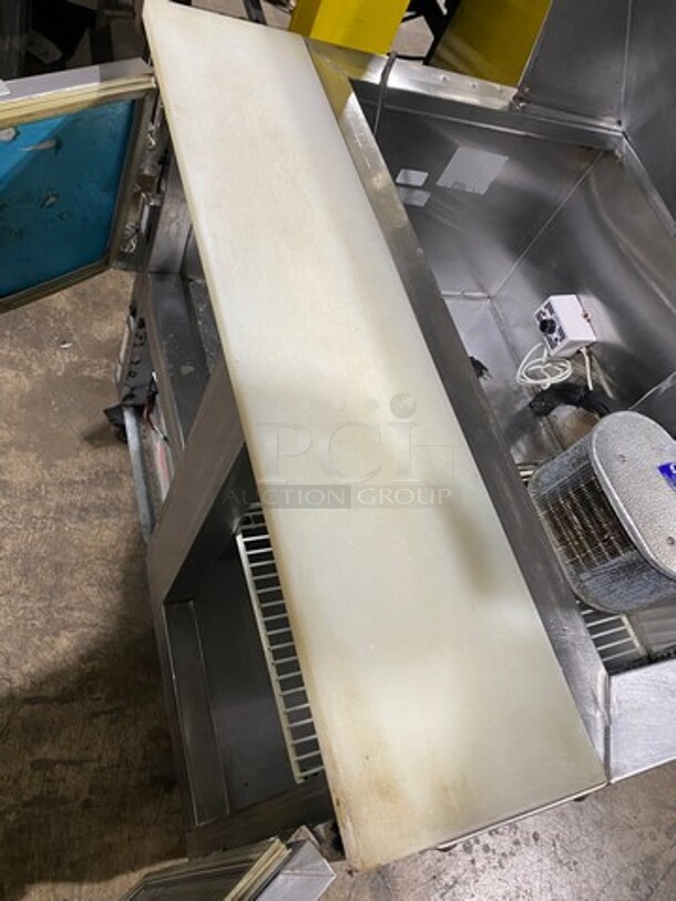Leader Commercial Refrigerated Sandwich Prep Table! With Commercial Cutting Board! With 2 Door Underneath Storage Space! All Stainless Steel! On Casters! - Image 8 of 9