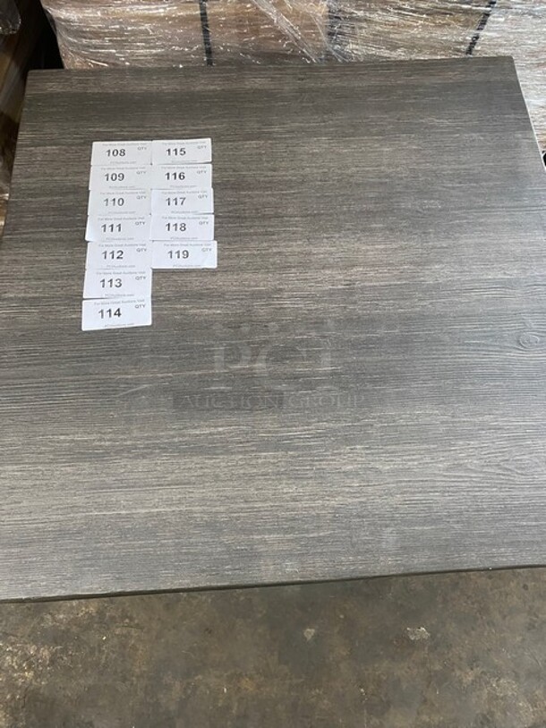 Wow! Brand New! OCS Ash Grey Finish Scratch Resistant Durowood Composite Bar Height Table! 36 By 36! Suitable For Indoor & Outdoor Use With Metal Bar Height Base!  - Image 7 of 9