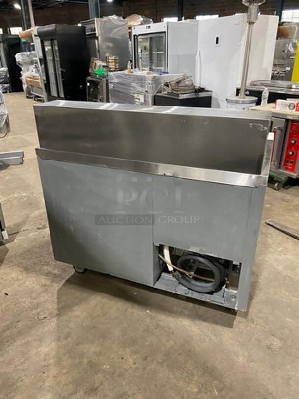 LEADER All Stainless Steel Sandwich/Salad Prep Table Cooler! Model LM48 S/C Serial PV10S1001E 115V/60Hz/ 1 Phase On Casters! - Image 3 of 9