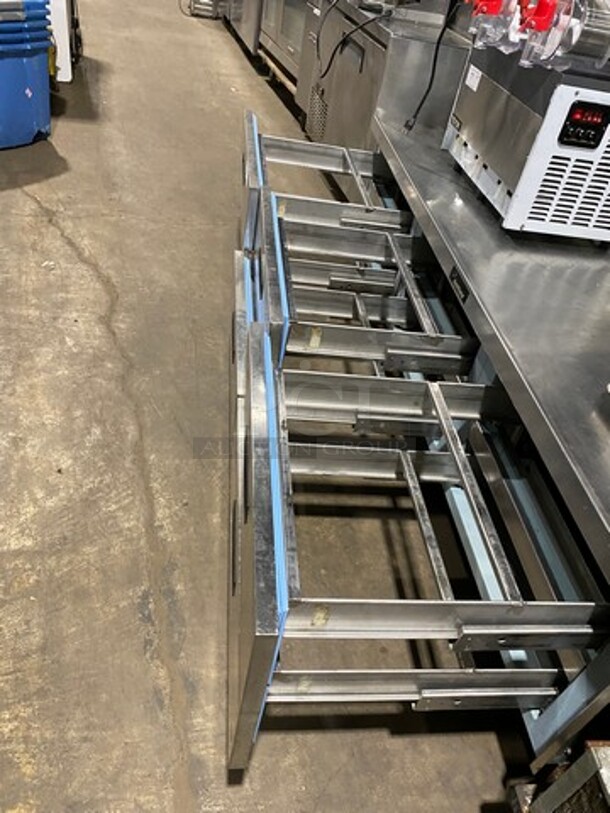 Delfield Commercial Refrigerated Chef Base! With Raised Back And Side Splashes! With 6 Drawer Storage Space! All Stainless Steel! On Casters! - Image 5 of 7