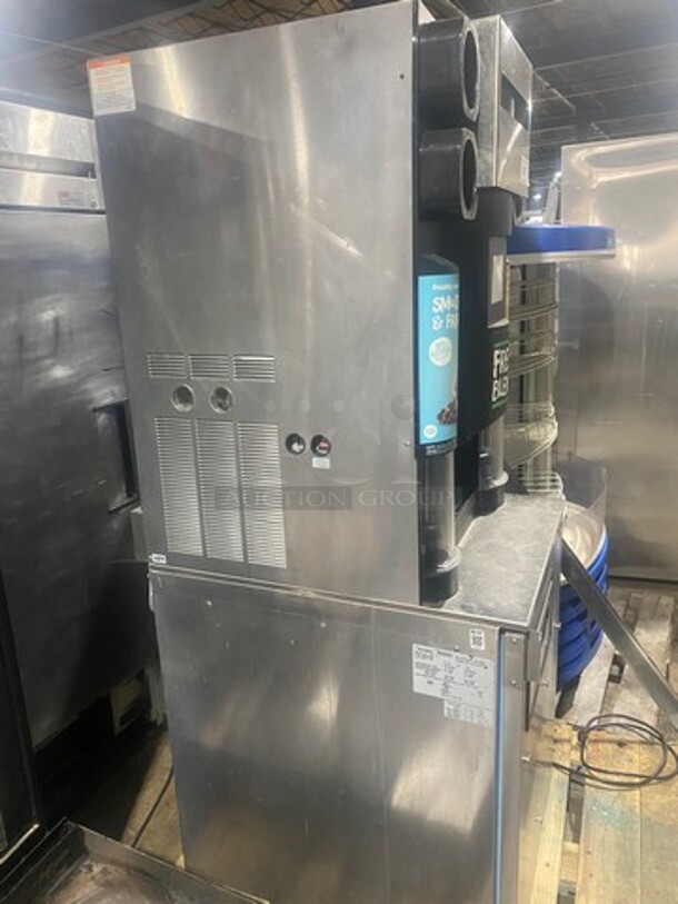 AMAZING! Manitowoc Multiplex Smoothie Workstation! On Single Door Undercounter Cooler! With Poly Bins! All Stainless Steel! Model: MB81 SN: 1611150001561 115V 60HZ 1 Phase - Image 4 of 11