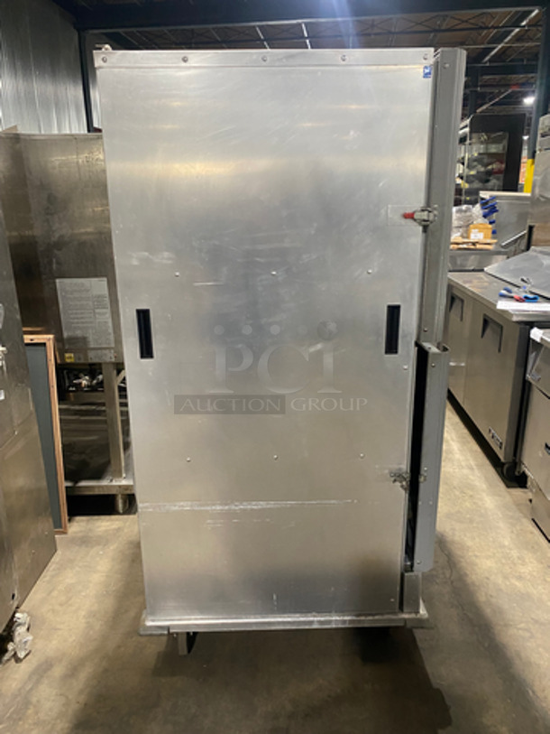 Cres Cor Commercial Insulated Warming/Proofing Cabinet! With 2 Half Doors! Holds Full Size Trays! All Stainless Steel! On Casters! Model: 5495039 SN: HJHK5125 120V 60HZ 1 Phase! Not Tested!  - Image 3 of 8