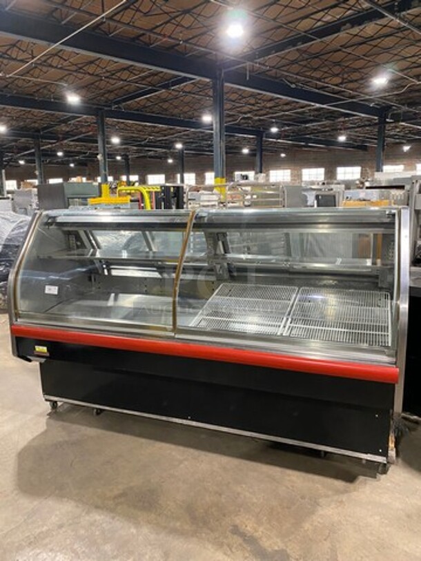 Husmann Commercial Refrigerated Meat/Deli Display Case Merchandiser! With Curved Front Glass! With Rear Access Doors! Remote Compressor/No Compressor! Stainless Steel Body!