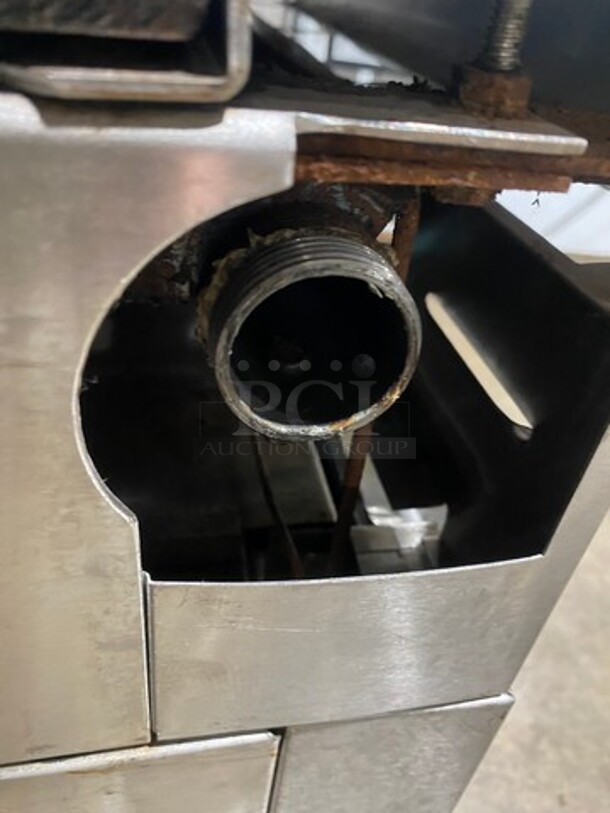 Garland Commercial Natural Gas Powered 4 Burner Stove! With Oven Underneath! With Raised Backsplash! All Stainless Steel! Model M44R Serial 130600101753! On Legs! - Image 9 of 9