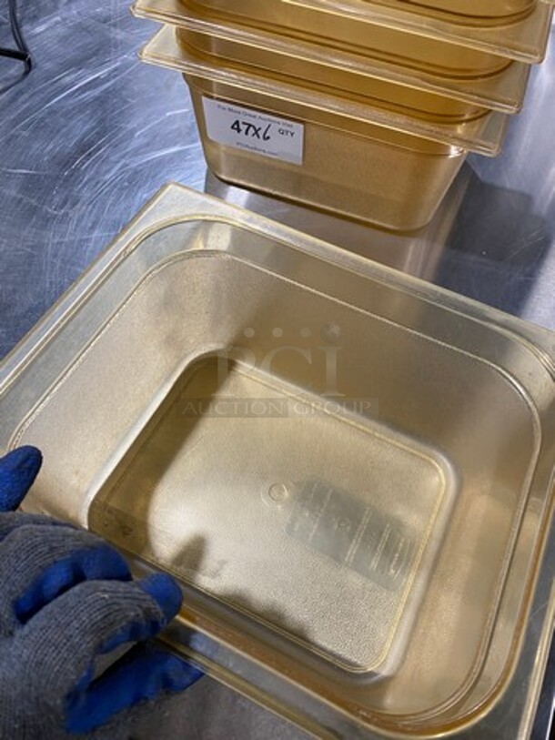 Rubbermaid Poly Half Size Food Containers! 4x Your Bid - Image 7 of 8