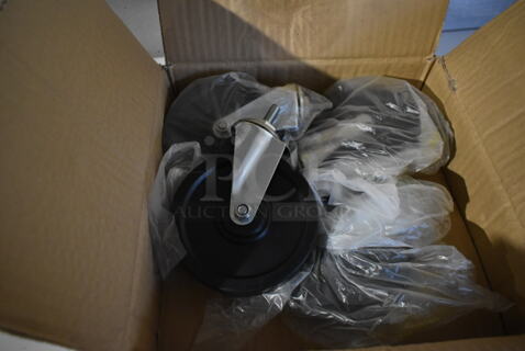 20 Boxes of 4 BRAND NEW! Metal Commercial Casters. 20 Times Your Bid!
