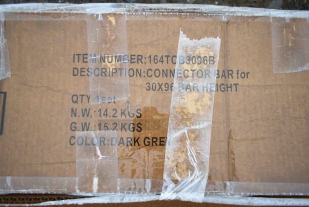 3 BRAND NEW SCRATCH AND DENT! Lancaster Table & Seating 164TCB3096B Connector Bar for 30x96 Bar Height Table. 3 Times Your Bid! - Image 2 of 5