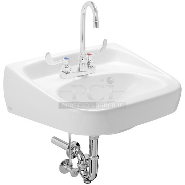 BRAND NEW SCRATCH AND DENT! Zurn Z5344  Elkay One Z.L5.M Manual Faucet Lavatory System with Wall Hung Lavatory - 20
