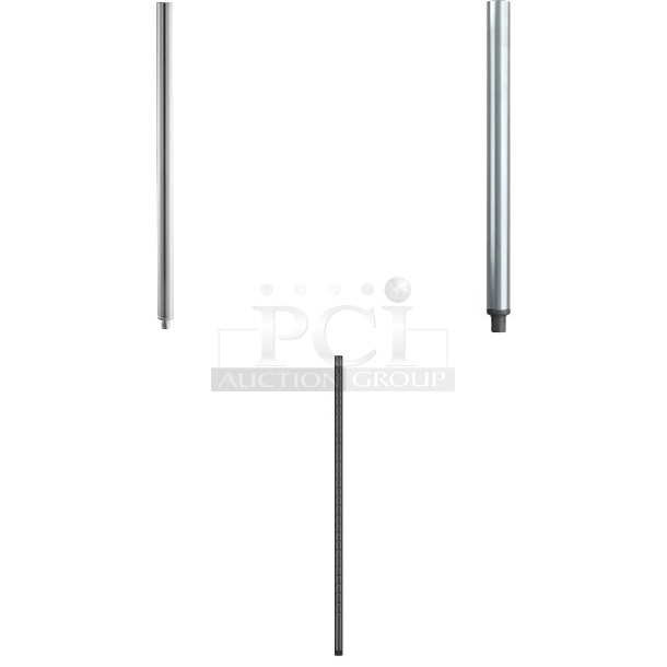 4 BRAND NEW SCRATCH AND DENT! Items Including Regency 600LEGSS820 32 1/4" Stainless Steel Leg for Work Tables, Regency 600LEGGALV12 20 1/2" Galvanized Steel Leg for Sinks, Regency 460EBP34 34" NSF Black Epoxy Post. 4 Times Your Bid! May Be Missing Pieces.  - Image 1 of 5