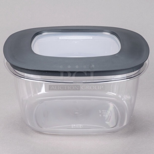 22 Boxes of 4 BRAND NEW! Rubbermaid 1937693  14 Cup Clear Square Premier Storage Container with Lid. 22 Times Your Bid!  - Image 1 of 7