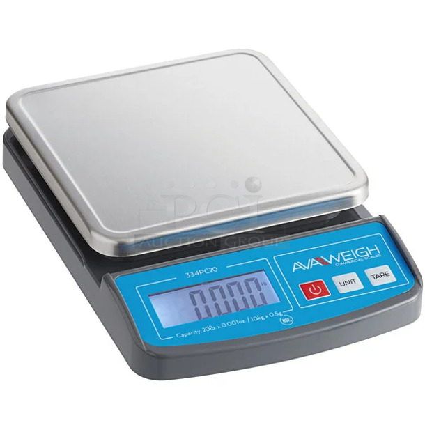 BRAND NEW SCRATCH AND DENT! AvaWeigh 334PC20 20 lb. Compact Digital Portion Control Scale. Tested and Working! - Item #1111882