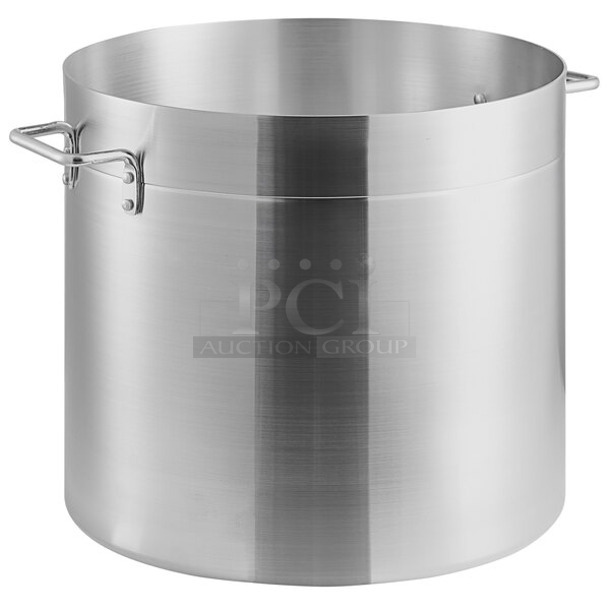 BRAND NEW SCRATCH AND DENT! Choice 471SP80QT 80 Qt. Standard Weight Aluminum Stock Pot - Image 1 of 5