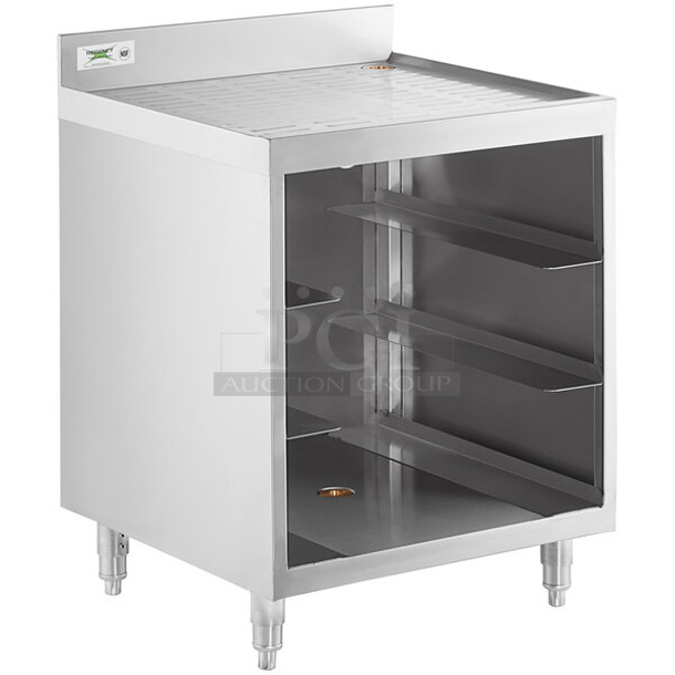 BRAND NEW SCRATCH AND DENT! Regency 600GRSU2324C Stainless Steel Corrugated Top Glass Rack Storage Unit - 23" x 24" - Image 1 of 6