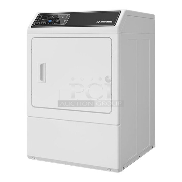 BRAND NEW SCRATCH AND DENT! Speed Queen DF7004WE 7 cu. ft. 27" Front Load Electric Dryer with Front Control, Pet Plus, and Steam - Free Use - Image 1 of 7