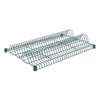 BRAND NEW SCRATCH AND DENT! Box of 2 Regency 460EG2436DR1 24" x 36" Green Epoxy Wire Drying Rack Shelf - 1 1/4" Slots. May Be Missing Pieces. 