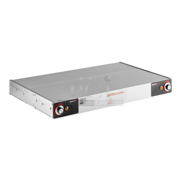 BRAND NEW SCRATCH AND DENT! ServIt 423SW24INHDBLA 24" Double Strip Warmer with Dual Adjustable Infinite Controls . 120 Volts, 1 Phase.  - Image 1 of 4