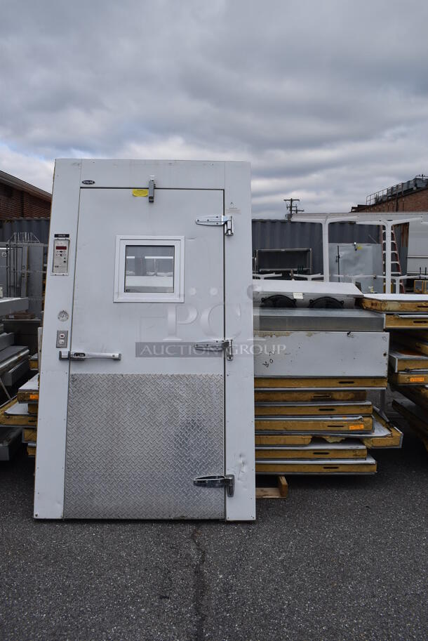 Norlake 8'x26' Walk In Box w/ 2 Doors, HTA26-87B-AE 115 Volt Condenser, Two HTA28-76B-AE 115 Volt Condenser. Does Not Have Floor. Information Provided By The Consignor But Not Verified By PCI Auctions. - Image 2 of 12