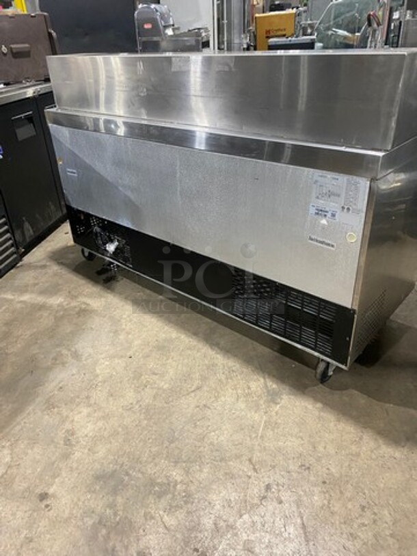 Spartan Commercial Refrigerated Sandwich Prep Table! With 3 Door Storage Space Underneath! Poly Coated Racks! All Stainless Steel! On Casters! Model: SST7230 115V - Image 4 of 9