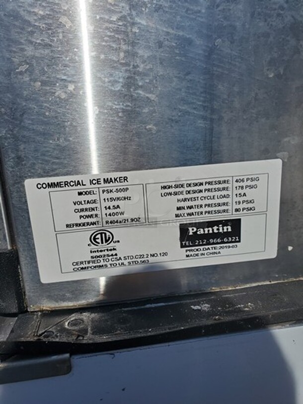 Pantin Commercial Ice Maker W/ Bin 115V  - Image 7 of 11