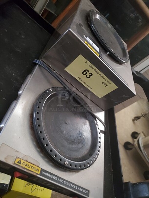 Bunn Stainless Steel Low Profile Step Up Decanter Warmer - Dual Burner  - Image 2 of 5