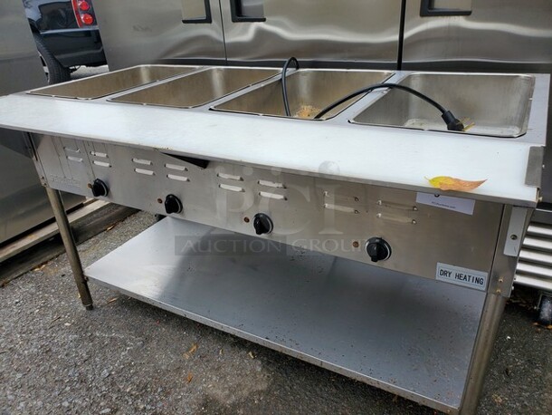 SERV IT Electric 4 Pan Open Well Steam Table 208-240Volts 58X30X34 Very nice condition! - Image 2 of 7