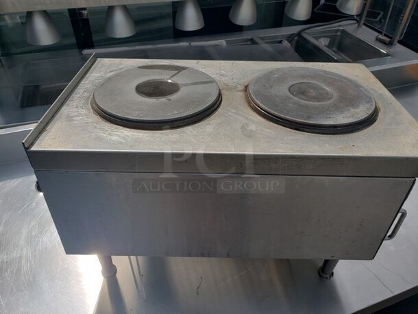 APW Wyott SEHP-208-2 12" Hotplate, Countertop, Electric, 2 Burner. Missing one knob. - Image 4 of 4