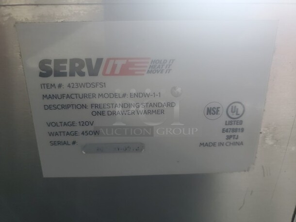 SERV IT ENDW-1-1 Single Freestanding Drawer Warmer - 450W, 120V, 28WX21DX15H
 - Image 4 of 4