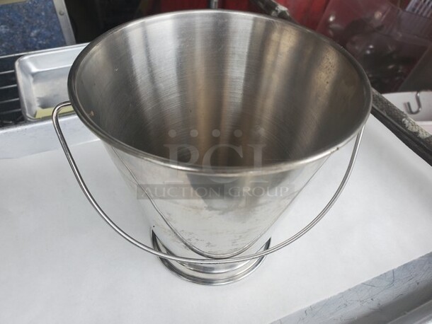 Vollrath Mini Stainless Steel Serving Bucket with Handle and Pedestal Base - Image 2 of 5