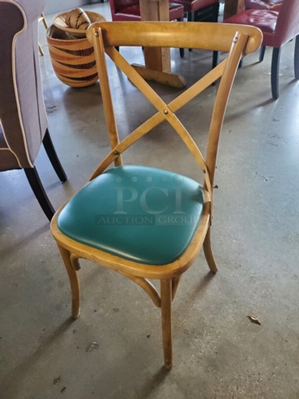 Cross Back Dining Chair - Image 2 of 3