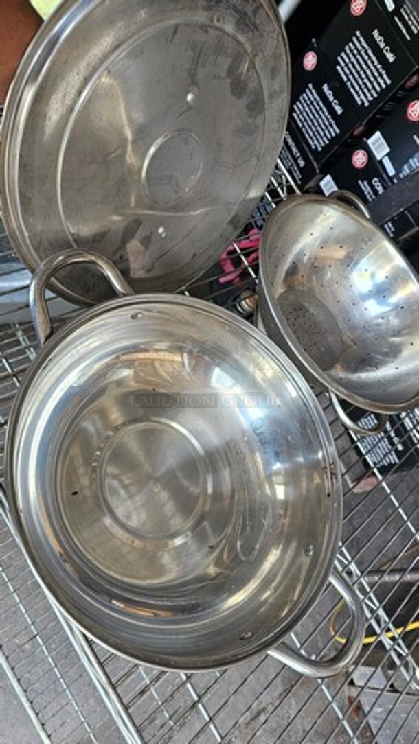 Lot of 2 Miscellaneous Stainless Bowls - Image 2 of 2