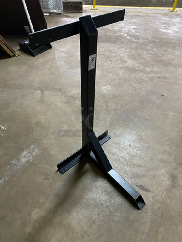 NEW! Assorted Size Wooden Pattern Curved Tables! With Black Metal Table Bracket! 5x Your Bid! - Image 6 of 10
