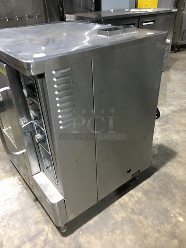 Amazing! Blodgett Single Door Natural Gas Powered Half Sized Commercial Convection Oven! With View Through Door! With Metal Oven Racks! All Stainless Steel! On Legs! - Image 2 of 7