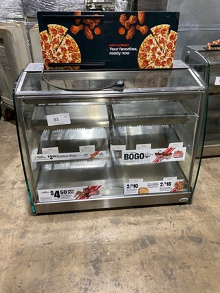 Vendo Commercial Countertop Food Warming Display Case! All Stainless Steel! With Rear Sliding Door Access! 115V 1 Phase! Model: HFD000006 SN: 1421096! Working When Removed!
