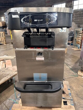 Taylor Crown Commercial 3 Handle Ice Cream Machine! All Stainless Steel! On Casters! Model: C72333 SN:M3087052 208-230V 1PH