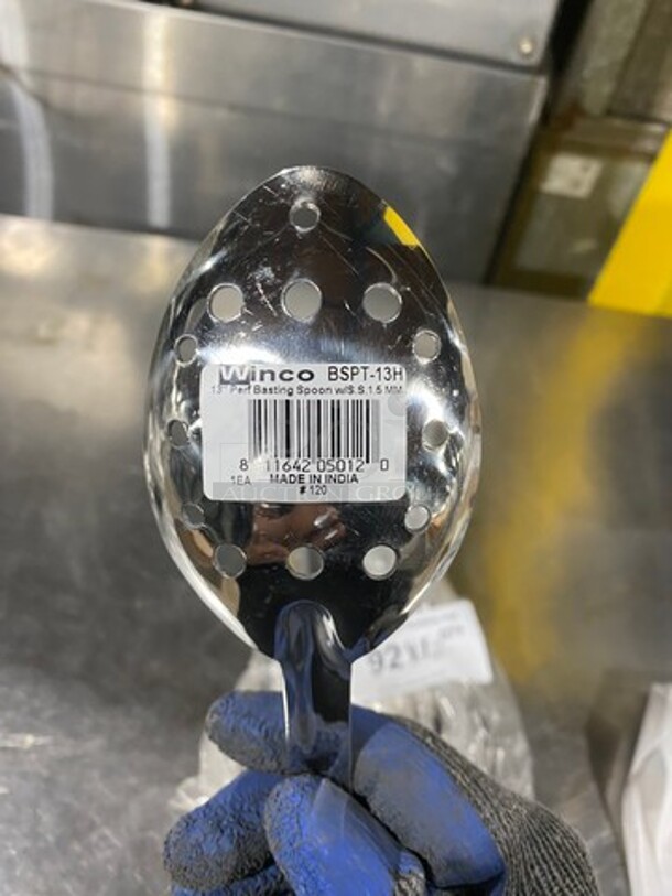 NEW! Winco Perforated Serving Spoons! 12x Your Bid! - Image 4 of 5