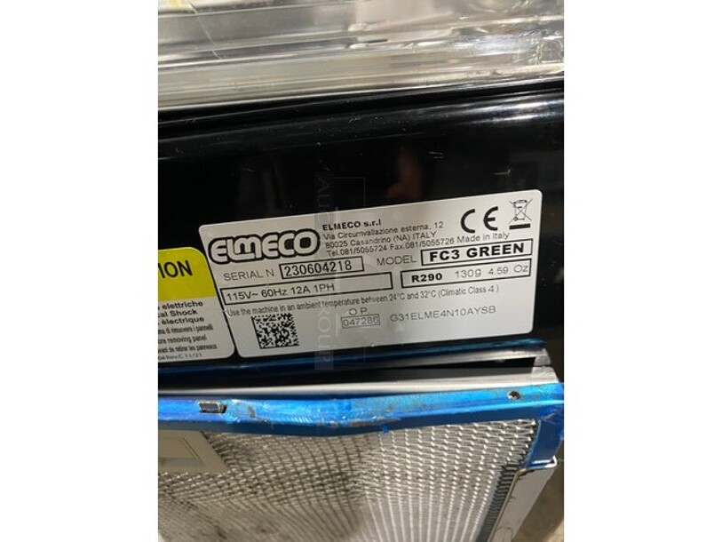 Elmeco FC3 Stainless Steel Commercial Countertop 3 Hopper Slushie. 115 Volts, 1 Phase. 25x24x28.  - Image 8 of 8
