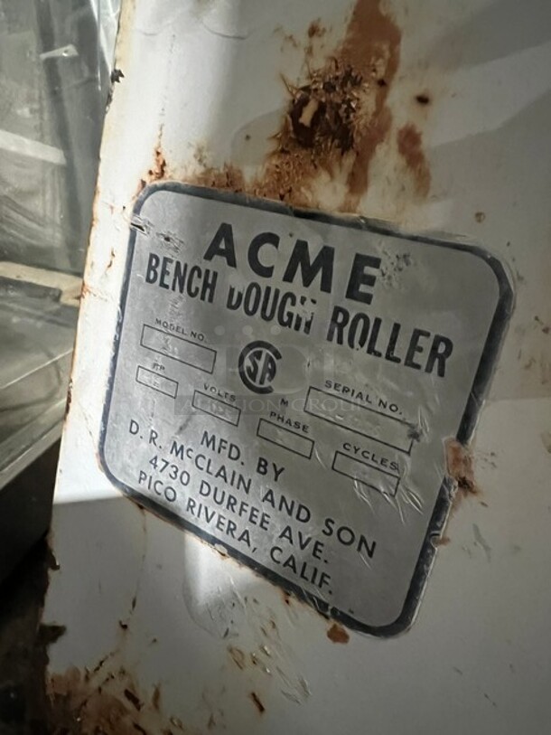 Acme Commercial Countertop Bench Dough Roller!  - Image 9 of 10