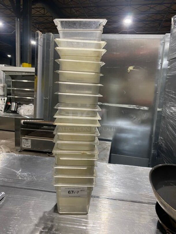 Carlisle Clear Poly 1/6x4" Food Containers! 17x Your Bid! - Image 1 of 8