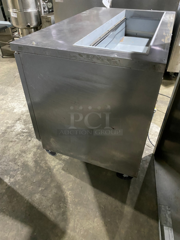 Beverage Air Commercial Refrigerated Sandwich Prep Table! With 2 Door Underneath Storage Space! With Poly Coated Racks! All Stainless Steel! On Casters! Model: SPE4812 115V 60HZ 1 Phase - Image 3 of 9