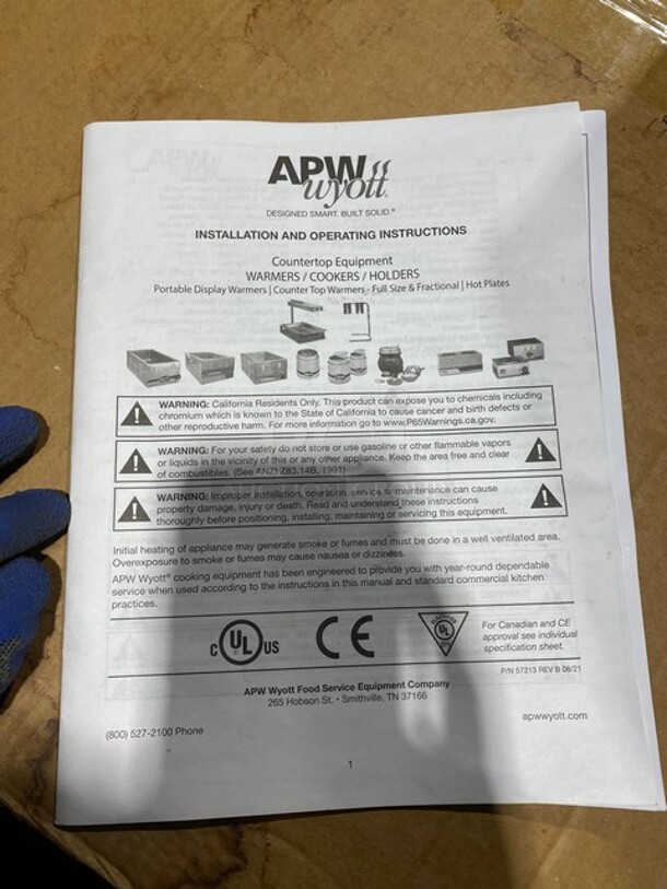 NEW IN BOX! APW Wyott Commercial Countertop Electric Food Warmer! All Stainless Steel! Model W43V SN:8050222080101 120V 1PH! Working! - Image 8 of 10