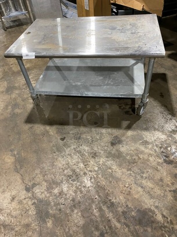 Eagle Commercial Worktop/ Prep Top Table! With Storage Area Underneath! Solid Stainless Steel! On Casters! Model: T3048B