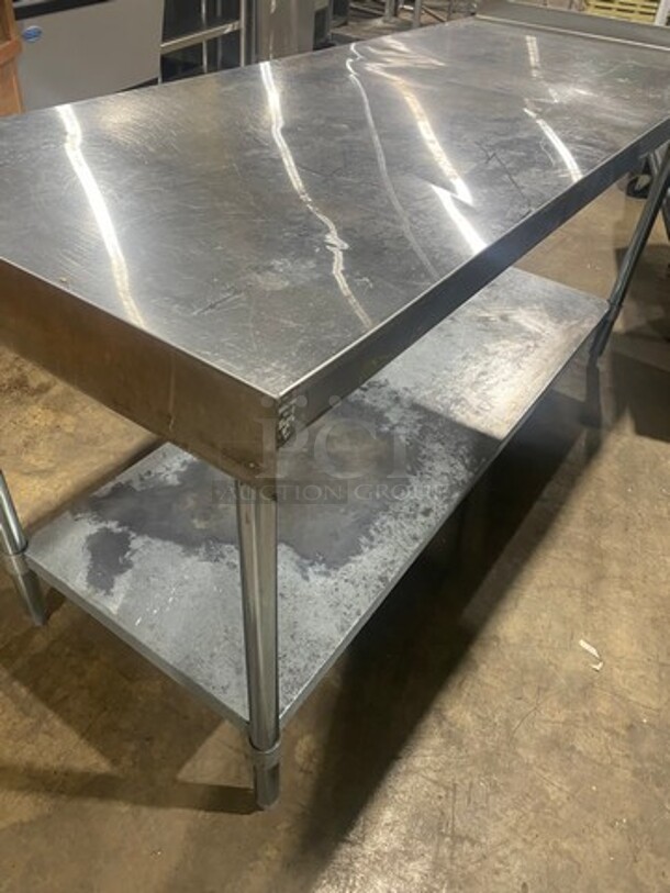 Solid Stainless Steel Work Top/ Prep Table! With Storage Space Underneath! On Legs! - Image 3 of 7